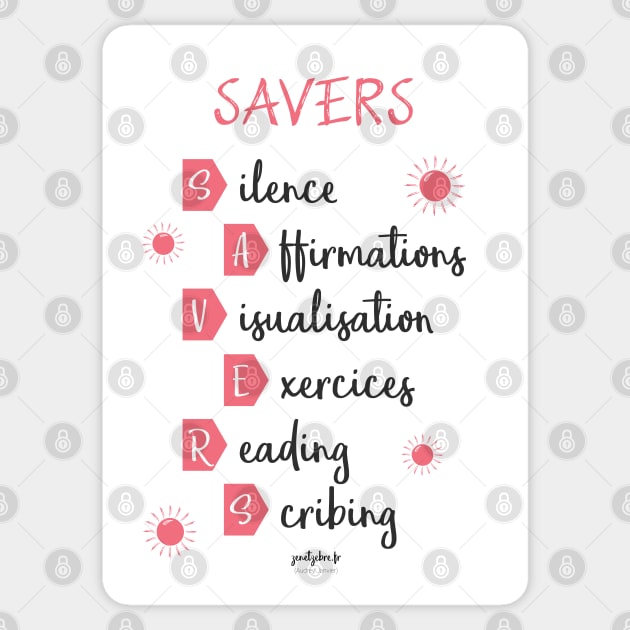 The Savers of Miracle Morning in memo Sticker by AudreyJanvier